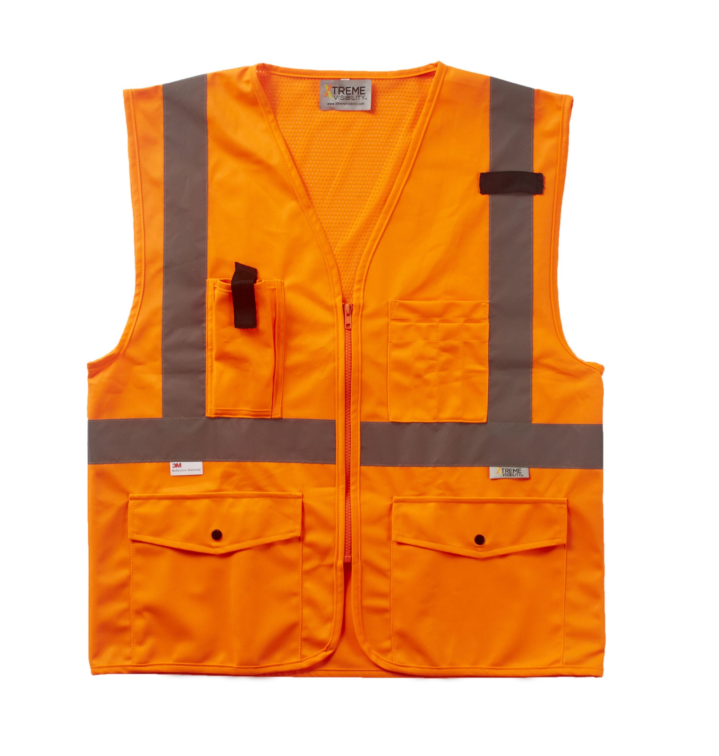 XTREME VALUE SURVEYOR STYLE ZIP VEST - Xtreme Visibility